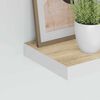 vidaXL 2 db t&ouml;lgysz&iacute;nű &eacute;s feh&eacute;r MDF lebegő fali polc 23x23,5x3,8 cm