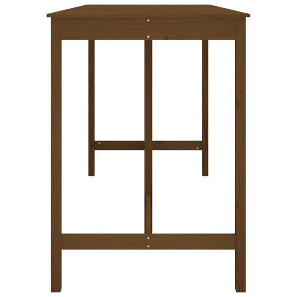 vidaXL m&eacute;zbarna t&ouml;m&ouml;r fenyőfa b&aacute;rasztal 180 x 80 x 110 cm