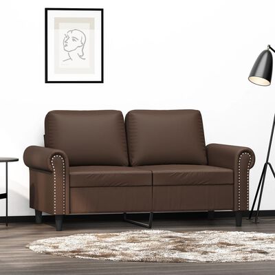 vidaXL 2 személyes barna műbőr kanapé 120 cm