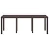 vidaXL Kerti Asztal Barna 200 x 100 x 73 cm polirattan
