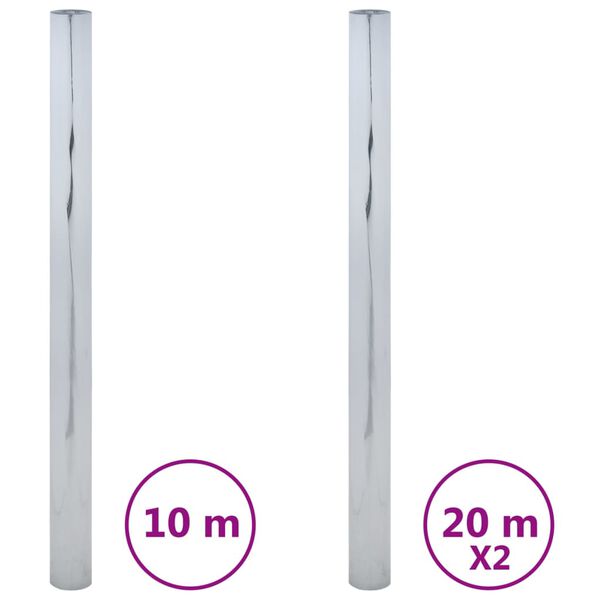 vidaXL 3 db ezüst PVC fényvisszaverő statikus napsugárzás elleni fólia