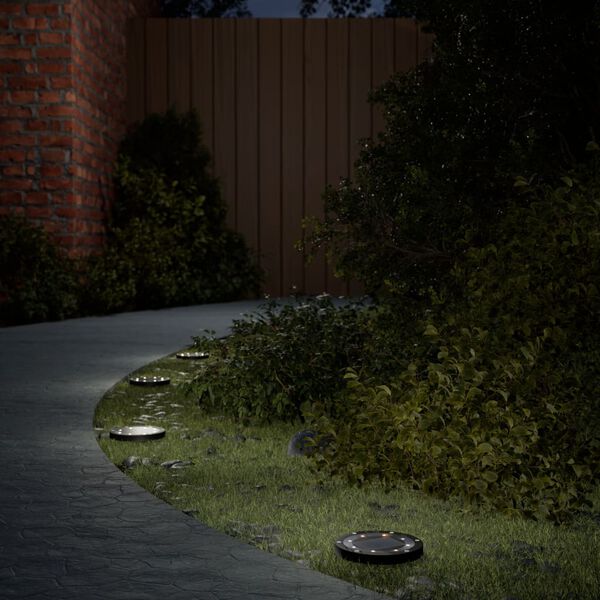 vidaXL 4 db meleg fehér napelemes kültéri talajlámpa tüskével