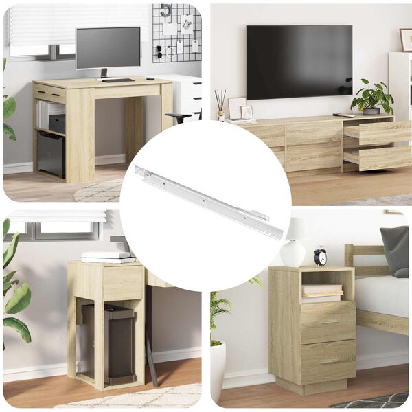 vidaXL Fi&oacute;k cs&uacute;sz&oacute; 12 pcs Feh&eacute;r 350 mm Ac&eacute;l