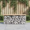 vidaXL t&ouml;m&ouml;r fenyőfa gabion kerti pad 103x31,5x42 cm