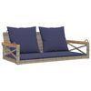 vidaXL sz&uuml;rke polyrattan hintapad p&aacute;rn&aacute;kkal 109 x 62 x 40 cm