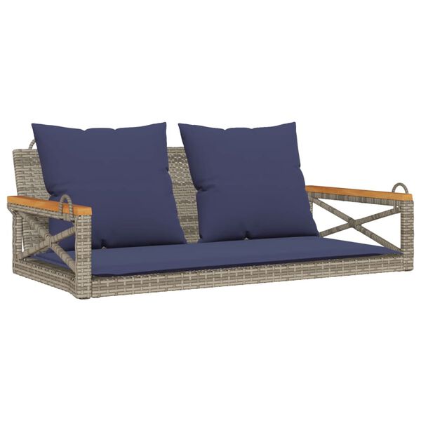 vidaXL sz&uuml;rke polyrattan hintapad p&aacute;rn&aacute;kkal 109 x 62 x 40 cm
