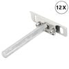 vidaXL 12db sz&eacute;nac&eacute;l lebegő polckonzolok l&aacute;thatatlan &Oslash;12x100 mm