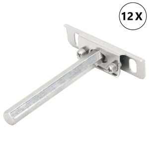 vidaXL 12db sz&eacute;nac&eacute;l lebegő polckonzolok l&aacute;thatatlan &Oslash;12x100 mm