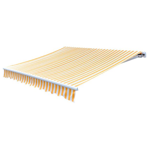vidaXL narancssárga-fehér vászon napellenző tető 450 x 300 cm