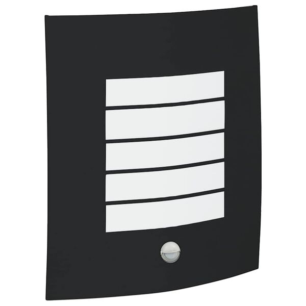 vidaXL K&uuml;lt&eacute;ri Fali L&aacute;mpa Fekete 23.5 x 9 x 26 cm