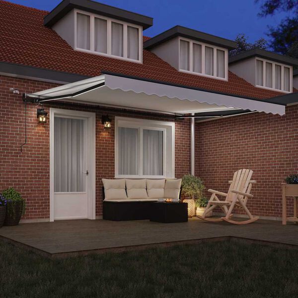 vidaXL Napernyő Anyag tartalmaz Feh&eacute;r 400 &times; 300 cm Poli&eacute;szter