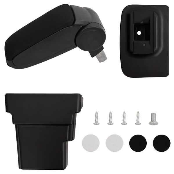 vidaXL aut&oacute; karfa fekete 17x32x(37-53) cm ABS