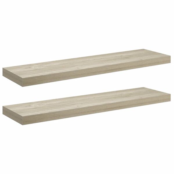 vidaXL 2 db k&eacute;k MDF lebegő fali polc 90 x 23,5 x 3,8 cm