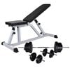 vidaXL edzőpad egykezes &eacute;s k&eacute;tkezes s&uacute;lyz&oacute;k&eacute;szlettel 60,5 kg