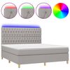 vidaXL vil&aacute;gossz&uuml;rke sz&ouml;vet rug&oacute;s &eacute;s LED-es &aacute;gy matraccal 160x200 cm