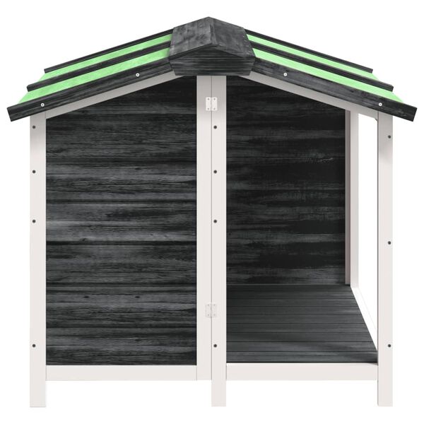 vidaXL sz&uuml;rke t&ouml;m&ouml;r fenyőfa kutyakennel 96x87x80,5 cm