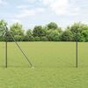 vidaXL Kerítés oszlopokkal Szürke 1.6 x 50 m PVC-bevonatos acél
