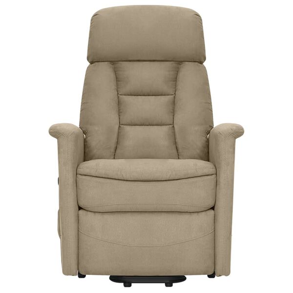 vidaXL világosszürke mikroszálas szövet felállást segítő masszázsfotel