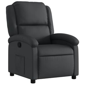 vidaXL fekete, val&oacute;di bőr relaxfotel