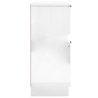 vidaXL 2 db magasfényű fehér szerelt fa tálalószekrény 30 x 30 x 70 cm