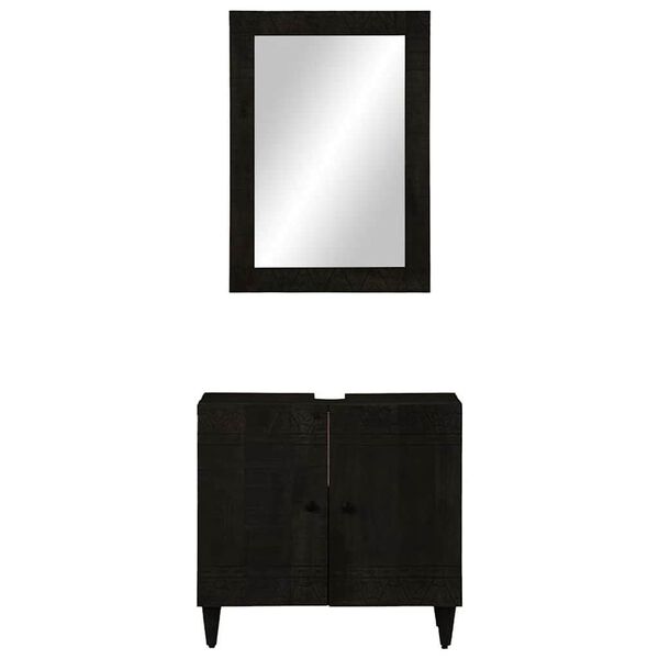 vidaXL 2 r&eacute;szes t&ouml;m&ouml;r mang&oacute;fa f&uuml;rdőszobai b&uacute;torszett