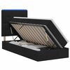 vidaXL LED t&aacute;rol&oacute;s &aacute;gy matraccal Fekete 90 x 200 cm Sz&ouml;vet