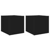 vidaXL 2 db fekete fali TV-szekr&eacute;ny LED-vil&aacute;g&iacute;t&aacute;ssal 30,5x35x30 cm