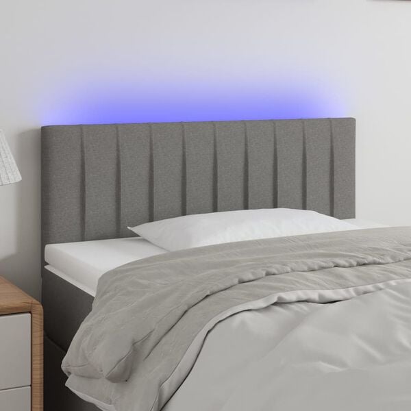 vidaXL s&ouml;t&eacute;tsz&uuml;rke sz&ouml;vet LED-es fejt&aacute;mla 80 x 5 x 78/88 cm