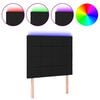 vidaXL fekete sz&ouml;vet LED-es fejt&aacute;mla 100x5x118/128 cm