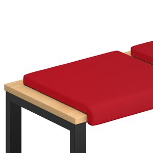 vidaXL Padp&aacute;rna 2 db Műbőr Piros M&eacute;ret: 35 cm m&eacute;ly