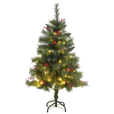 vidaXL csuklópántos műkarácsonyfa 150 LED-del 120 cm