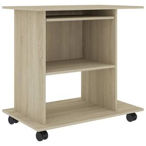 vidaXL sonoma t&ouml;lgy sz&iacute;nű szerelt fa sz&aacute;m&iacute;t&oacute;g&eacute;pasztal 80 x 50 x 75 cm