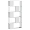 vidaXL 5-szintes feh&eacute;r szerelt fa k&ouml;nyvespolc 80,5 x 23,5 x 162,5 cm