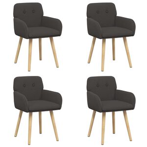 vidaXL &Eacute;tkező Sz&eacute;kek 4 db Boucl&eacute; S&ouml;t&eacute;tsz&uuml;rke 59 x 56,5 x 85 cm