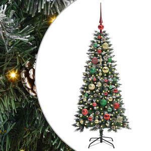 vidaXL Mű kar&aacute;csonyfa Z&ouml;ld 120 cm PVC &eacute;s műanyag &eacute;s ac&eacute;l