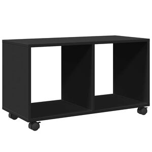vidaXL fekete szerelt fa g&ouml;rgős szekr&eacute;ny 72 x 33 x 42,5 cm