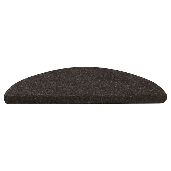 vidaXL 10 db fekete &ouml;ntapad&oacute; l&eacute;pcsőszőnyeg 56 x 17 x 3 cm