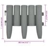 vidaXL 36 db szürke polipropilén gyepszegély 10 m