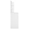 vidaXL magasfényű fehér fésülködőasztal LED-del 74,5x40x141 cm