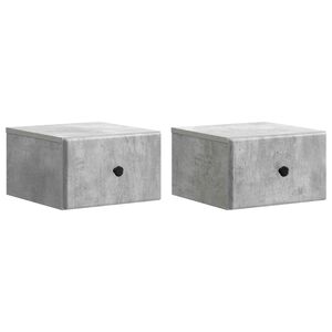 vidaXL Fali &eacute;jjeli szekr&eacute;ny 2 db Betonsz&uuml;rke 34,5 x 33 x 20 cm