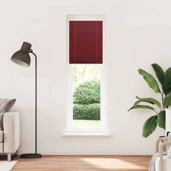 vidaXL plisz&iacute;rozott redőny Bordeaux piros 60x200 cm Sz&ouml;vetsz&eacute;less&eacute;g