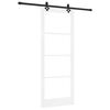 vidaXL Cs&uacute;sz&oacute; ajt&oacute; ORKDAL 83 x 211 cm T&ouml;m&ouml;r fenyőfa &eacute;s &uuml;veg
