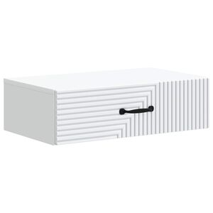 vidaXL Fali oldalt&aacute;bla Feh&eacute;r 59 x 34,5 x 17 cm Szerelt Fa