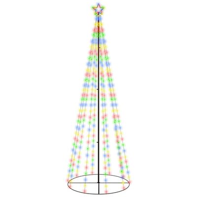 vidaXL kúp alakú karácsonyfa 310 színes LED-del 100 x 300 cm
