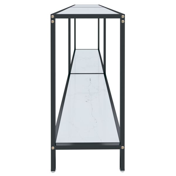 vidaXL fehér edzett üveg tálalóasztal 180 x 35 x 75,5 cm