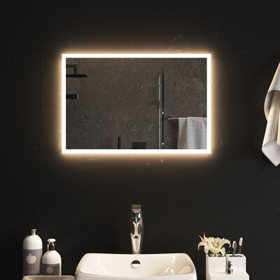 vidaXL LED-es fürdőszobatükör 60x40 cm