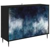 vidaXL Sz&eacute;f RAALTE Fekete T&ouml;lgy 102 x 33 x 76 cm Szerelt Fa