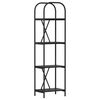 vidaXL K&ouml;nyvespolc 4 szintes 40 x 30 x 146 cm Szerelt fa Fekete t&ouml;lgy