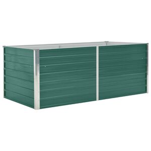 vidaXL z&ouml;ld horganyzott ac&eacute;l kerti magas&aacute;gy&aacute;s 160 x 80 x 45 cm