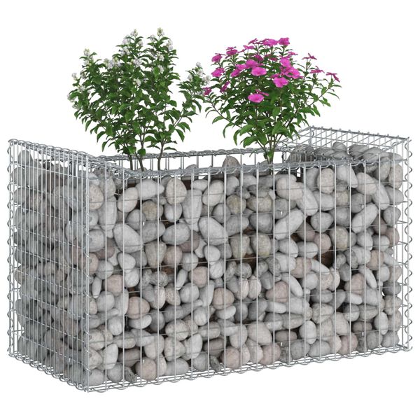 vidaXL Gabion emelt &aacute;gy Ez&uuml;st 50 x 100 x 60 cm Horganyzott ac&eacute;l